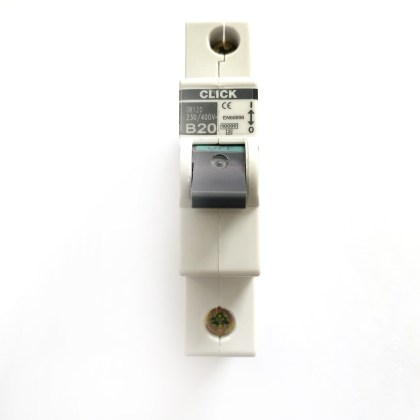 Click DB120 B20 20A 20 Amp MCB Circuit Breaker Type B